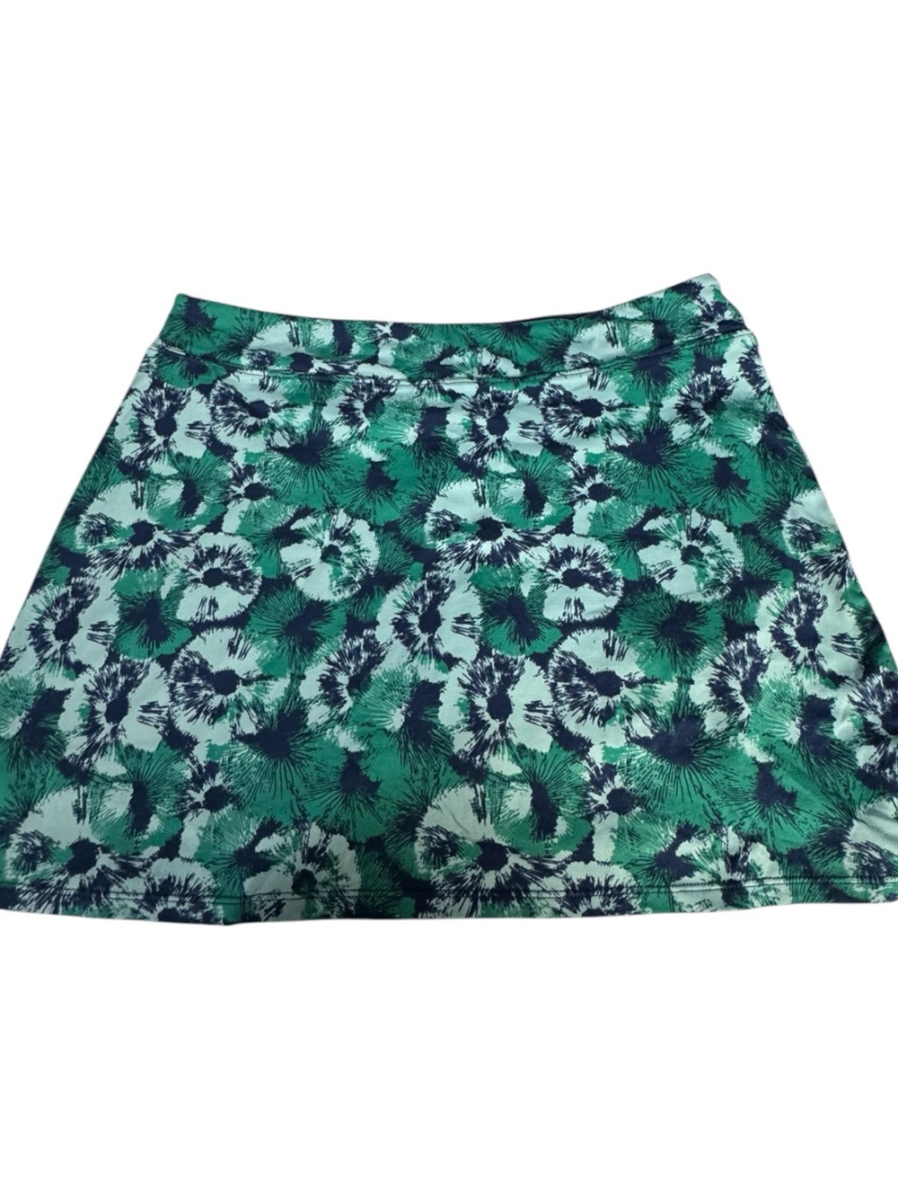Tranquility by Colorado Clothing Green and Navy Floral Mini Skirt